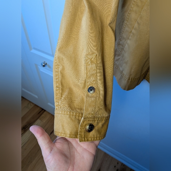 MADEWELL Plus Size Military Loose Fit Jacket Size XXL 100% Cotton Yellow/Tan - Picture 4 of 11